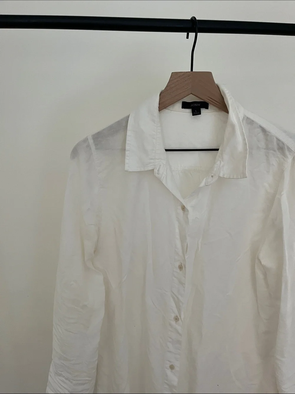 J-Crew Cover Up Relaxed-fit beach shirt in linen-cotton blend